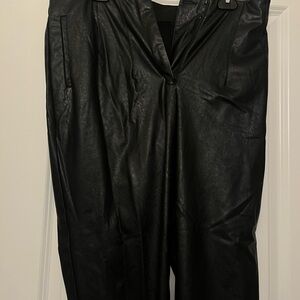 Express Black Faux Leather Pants